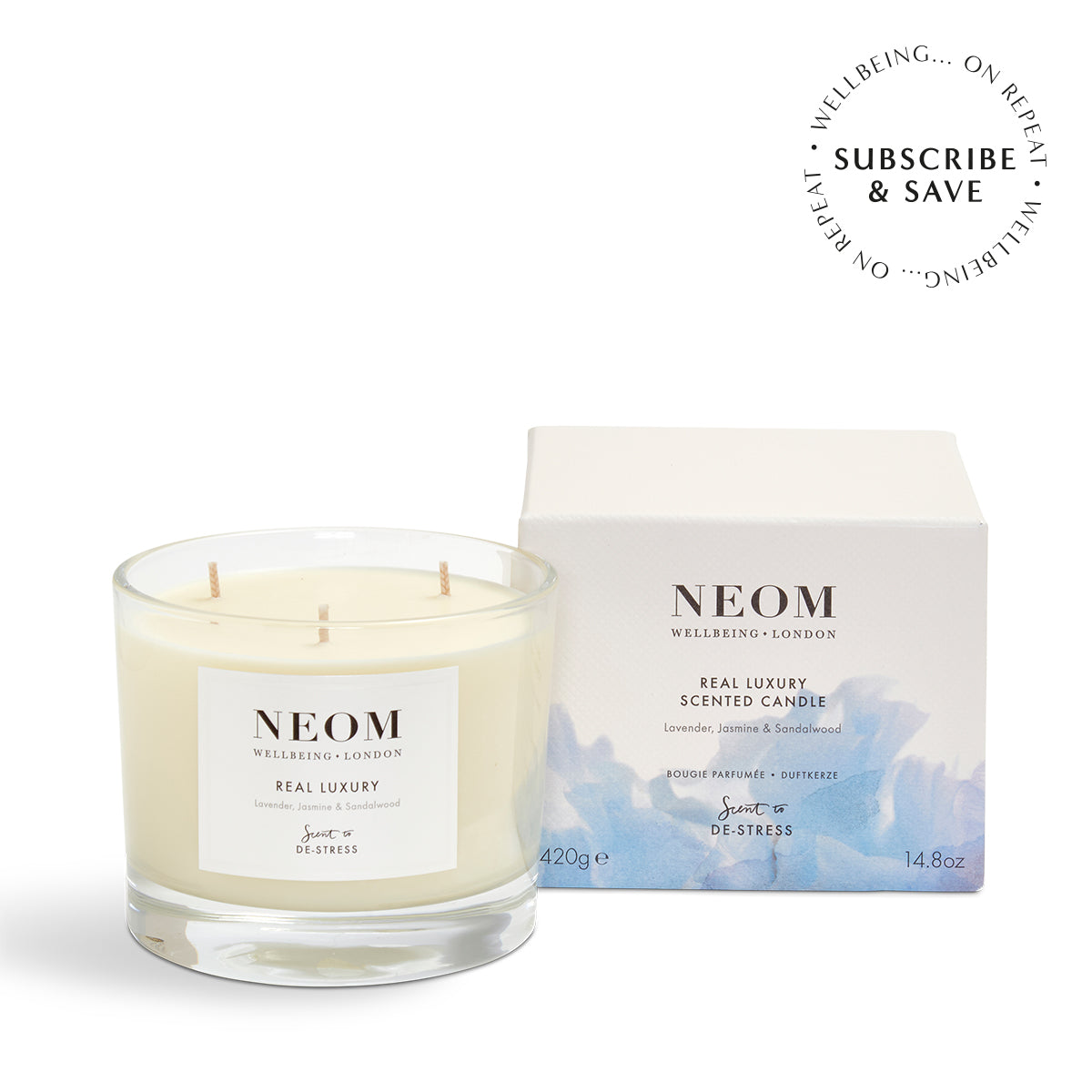 Real Luxury Scented Candle (3 Wick)